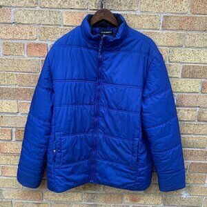 Vintage Club Monaco Puffer Jacket Blue Large